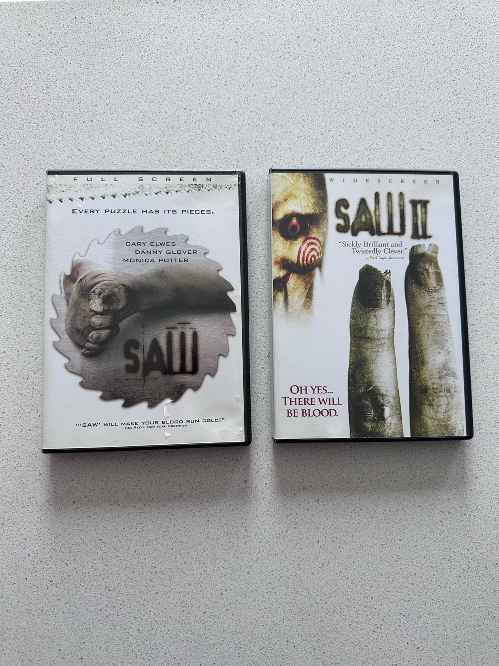 SAW & SAW II Horror DVD Set - excellent condition